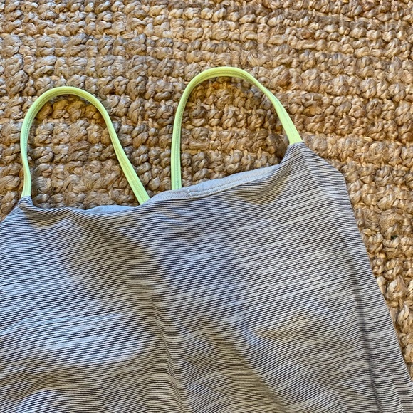 Lululemon dancing warrior tank gray / mint - Picture 5 of 10